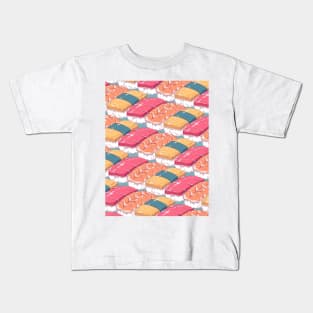 The delecious asian sushi pattern Kids T-Shirt